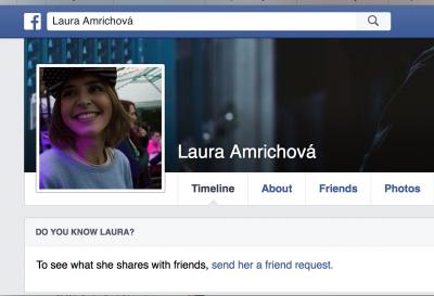 Real Laura never mentions SR on Facebook